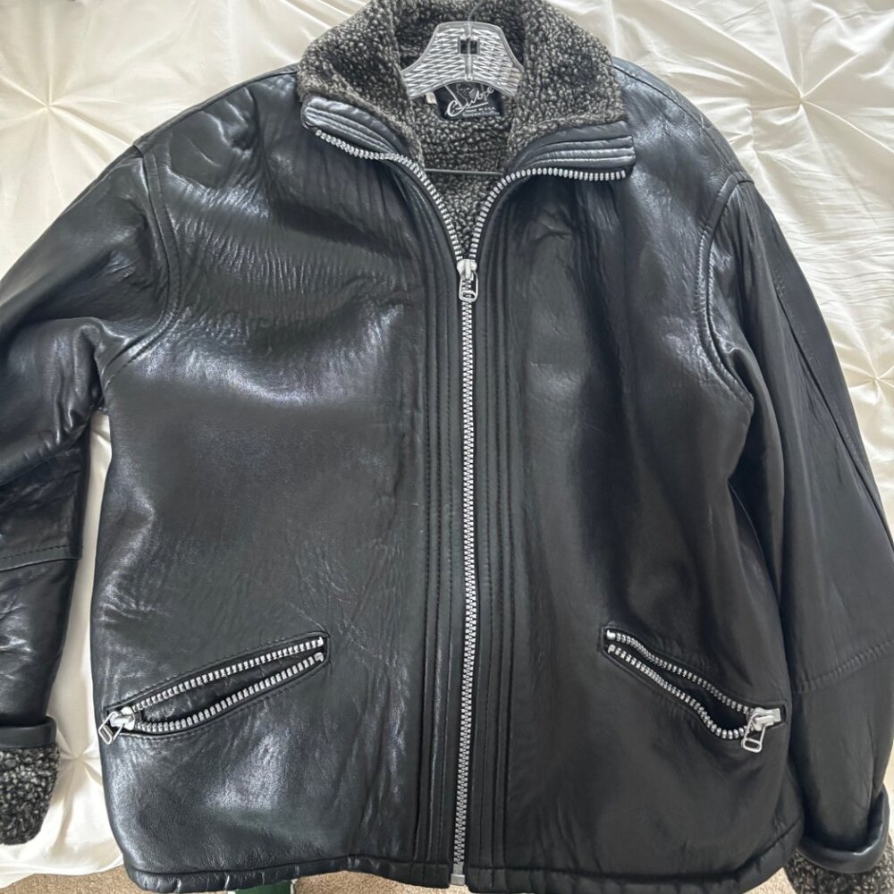 Cube Leather Coat